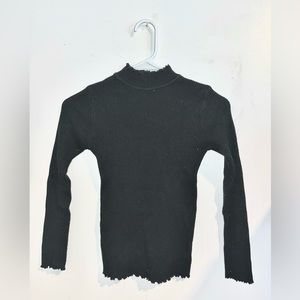 BLACK MOCK NECK LONG SLEEVE